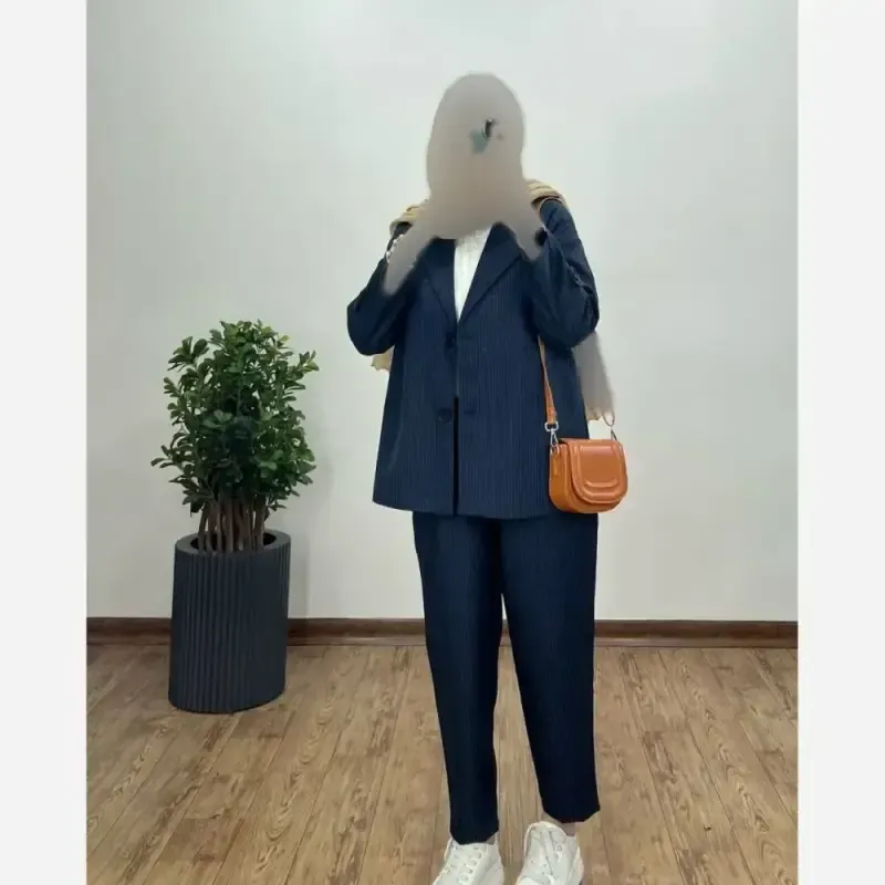 کت شلوار زنانه مدل آسو جنس دیپلمات پرشیا سایز 38 تا 50 - تصویر 2